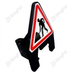  Q-Sign Road Sign - Plastic Temporary Reflective Q-Sign Triangle Road Signs